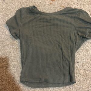 green crop top